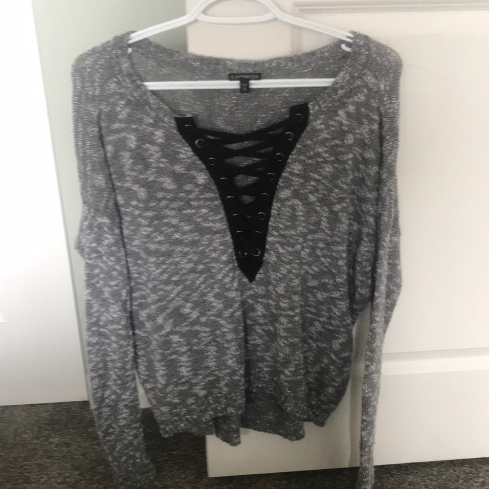 Lace V Neck Sweater